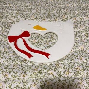 Vintage Ceramic Treasure Craft Goose Trivet